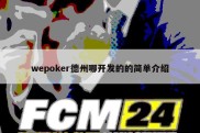 wepoker德州哪开发的的简单介绍
