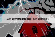 aa扑克软件辅助挂教程（a扑克牌图片）