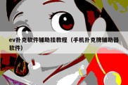 ev扑克软件辅助挂教程（手机扑克牌辅助器软件）