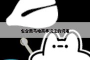 包含奥马哈高手玩法的词条