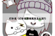 打扑克（打扑克牌用英文怎么说?）