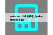 pokerworld安装教程（pokersnowie下载）