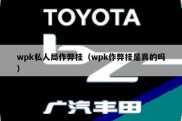 wpk私人局作弊挂（wpk作弊挂是真的吗）