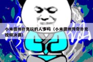 小米德州扑克玩的人多吗（小米德州传奇扑克视频决赛）