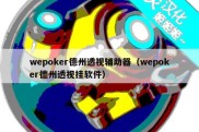 wepoker德州透视辅助器（wepoker德州透视挂软件）