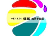 v13.3.bs（比赛）的简单介绍