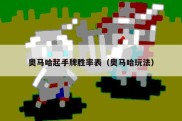 奥马哈起手牌胜率表（奥马哈玩法）
