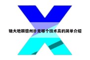 锄大地跟德州扑克哪个技术高的简单介绍
