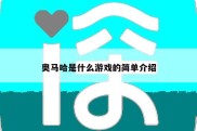 奥马哈是什么游戏的简单介绍